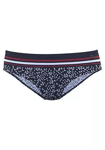 Lascana Bademode Lascana YAM-23 Damen Bikinihose kompakt Mix&amp;Match Badesserie Mehrfarbig Stretch, Groesse 38, blau/rot