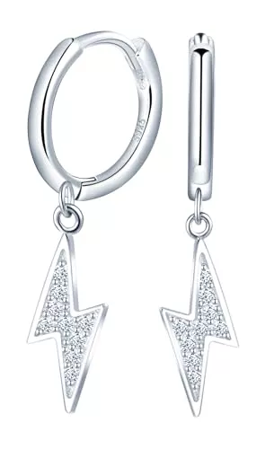 MICGIGI Schmuck MICGIGI Damen 925 Sterling Silber Ohrringe Kreis Ohrringe Baumeln Ohrringe