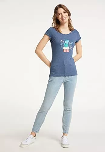 Ragwear T-Shirts Ragwear FLORAH Damen T-Shirt Streetwear 100% vegan