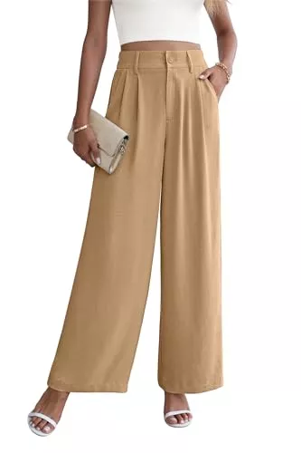 BEIGAI Hosen BEIGAI Damen Hosen Elegant Lose Lounge Weite Hose Outdoor Jogpants Trainingshose Culottes Yogahose mit Taschen