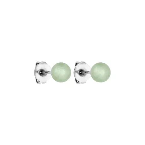 Purelei Schmuck Purelei® Aventurine Ohrringe, Damen Orhsteckern aus langlebigem Edelstahl, Wasserfeste Ohrringe aus Aventurinperlen, Größe Perle 4,75 mm