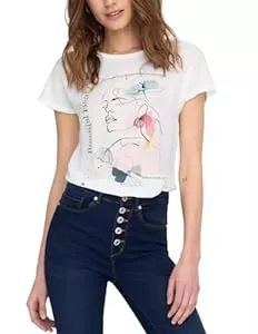 ONLY T-Shirts ONLY Damen Onlflora Res S/S Art Foil Top Box JRS T-Shirt