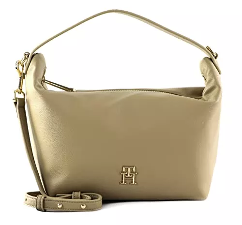 Tommy Hilfiger Taschen & Rucksäcke Tommy Hilfiger Damen Umhängetasche TH Casual Shoulder Bag Klein, Beige, Einheitsgröße