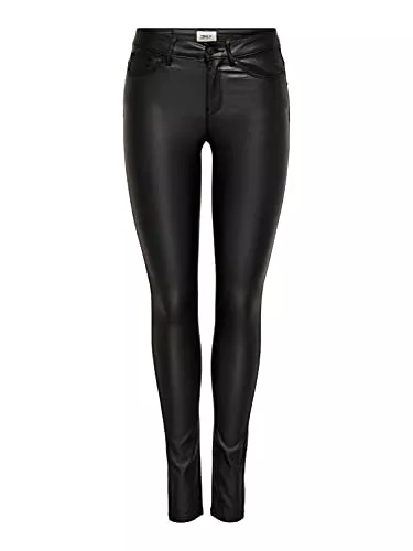 ONLY Jeans ONLY Female Hose in Lederoptik Skinny Fit Mittlere Taille Hose