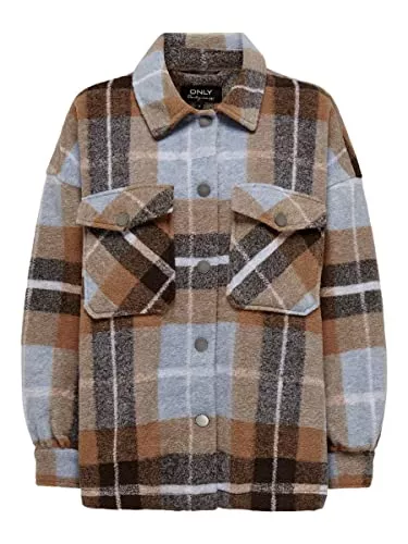 ONLY Jacken ONLY Damen Übergangsjacke Andrea hellbraun/schoko/weiß/grau M