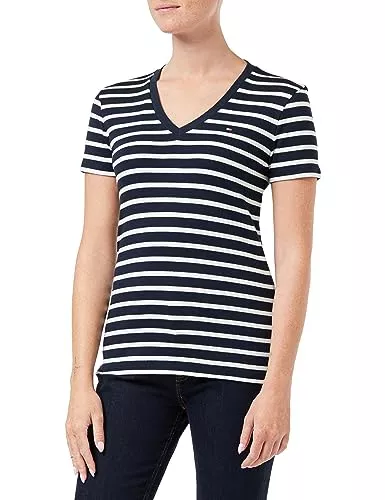 Tommy Hilfiger T-Shirts Tommy Hilfiger Damen Kurzarm Strickoberteile