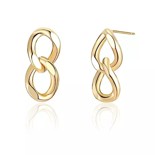 Mytys Schmuck Mytys Gold hängend ohrringe-Geometrischer Statement Goldene Ohrhänger-Kugel Runde Tropfenohrringe für Damen