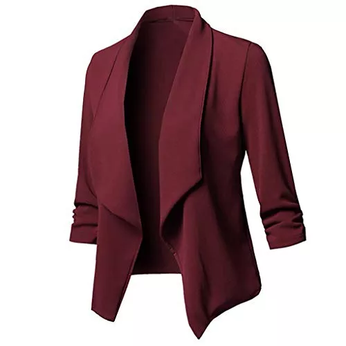 WILLBEST Blazer WILLBEST Damen-Blazer elegant, sportlich,Kurz, Business-Blazer, 3/4-Ärmel, Slim Fit, Sommer Geschäft Büro Blazer Anzug Casual Arbeit Büro Cropped Blazer Jacke Trenchcoat für Damen