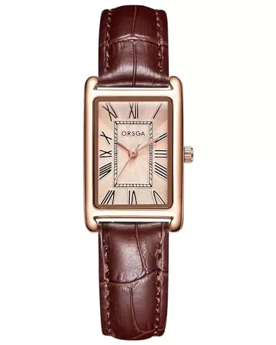 CIVO Uhren CIVO Damenuhr Analog Quarz Uhr Leder Rechteckige Damen Armbanduhr Retro Klassische Uhr Elegante Römische Nummer - Mode Kleid Geschenke für Frauen