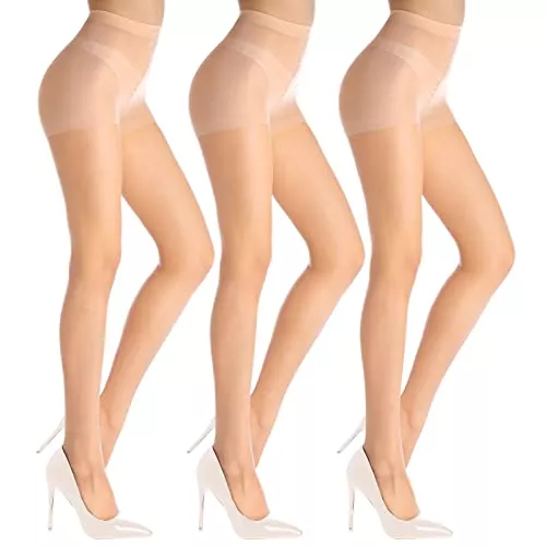 WAJIAFAR Socken & Strümpfe WAJIAFAR 3 Paar Strumpfhosen Für Damen，Bauchweg Strumpfhosen Damen ， Mit Tummy Control Hohe Taille Butt Lift Und Verstärkten Zehen Für Frauen