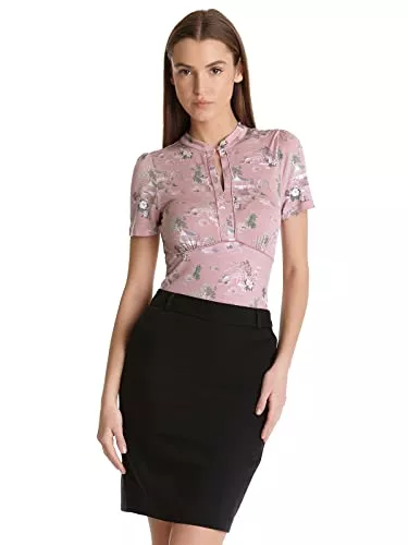 Vive Maria Kurzarmblusen Vive Maria Chinese Teahouse Damen V-Shirt lightpink Allover