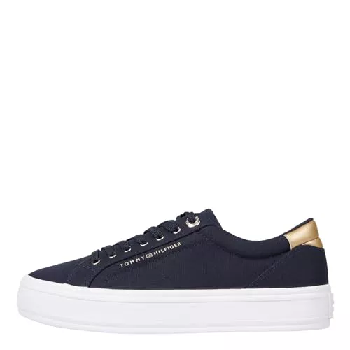 Tommy Hilfiger Sneaker & Sportschuhe Tommy Hilfiger Damen Vulcanized Sneaker Essential Canvas Schuhe