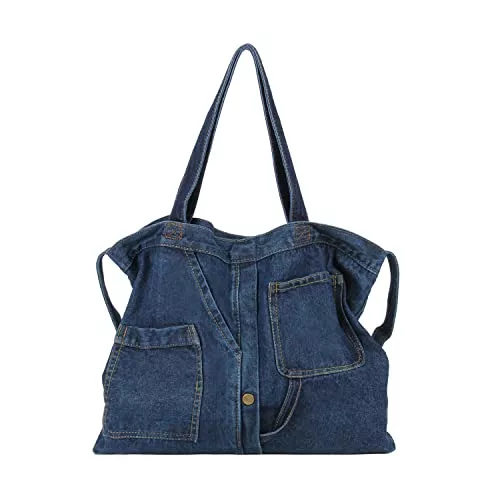 LHHMZ Taschen & Rucksäcke LHHMZ Denim Hobo Bags für Damen Retro Jean Umhängetasche Casual Jean Tote Handtaschen Denim Freizeittaschen für Teenager-Mädchen