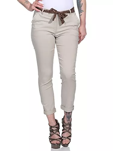 Mississhop Hosen Mississhop Female Damen Stretch Klassische Chino Hose