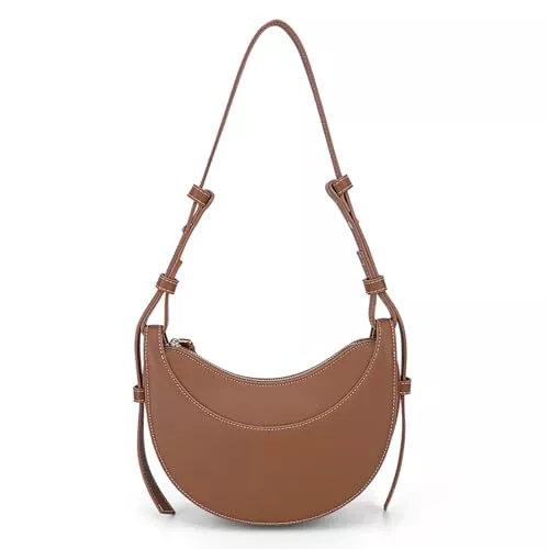 GSenhui Taschen & Rucksäcke GSenhui Halbmond Tasche Kunstleder Schultertasche Damen Hobo Bag Knödeltasche Handtasche Damen Umhängetasche Crossbody Bag Moon Bag Crossbag mit 2 Schultergurten Mädchen
