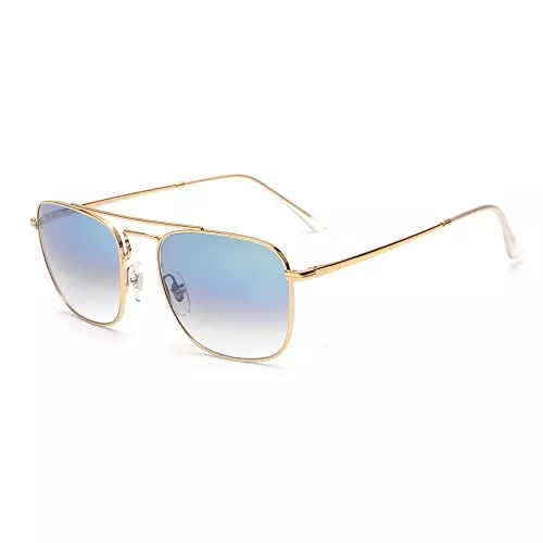 JIM HALO Sonnenbrillen & Zubehör JIM HALO Retro Runde Poalrized Sonnenbrille, Flache Metallquadratische Schatten für Männer Frauen