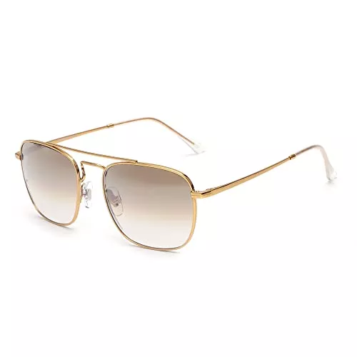 JIM HALO Sonnenbrillen & Zubehör JIM HALO Retro Runde Poalrized Sonnenbrille, Flache Metallquadratische Schatten für Männer Frauen