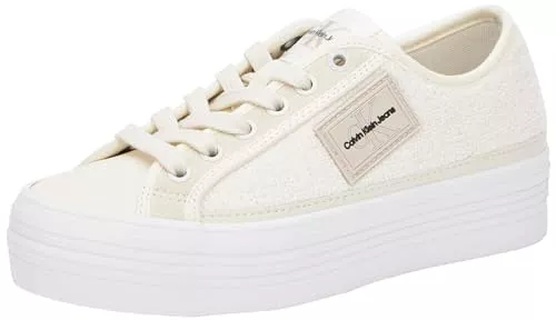 Calvin Klein Jeans Sneaker & Sportschuhe Calvin Klein Jeans Damen Bold Vulc Flatf Low T Ml Fad Yw0yw01447 Vulkanisierte Sneaker