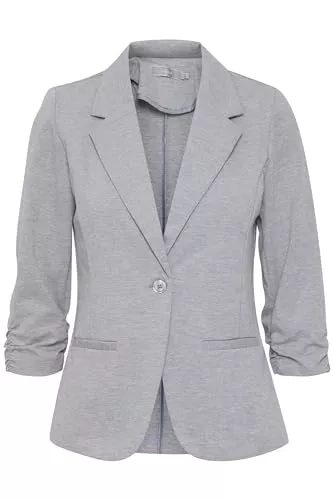 fransa Blazer fransa FRZablazer Damen Blazer Kurzblazer Jacke mit Stretch Geraffte Ärmel mit Taschen