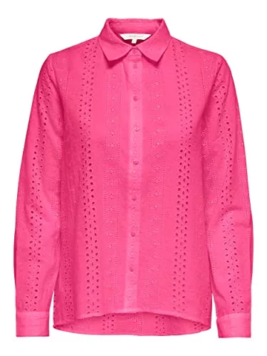 ONLY Hemdblusen ONLY Damen Onlalfie Emb Ls High Low Shirt WVN Bluse