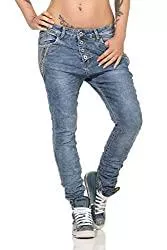 OSAB-Fashion Jeans OSAB-Fashion Damen Jeans Hose Regularfit Boyfriend Baggy Haremscut