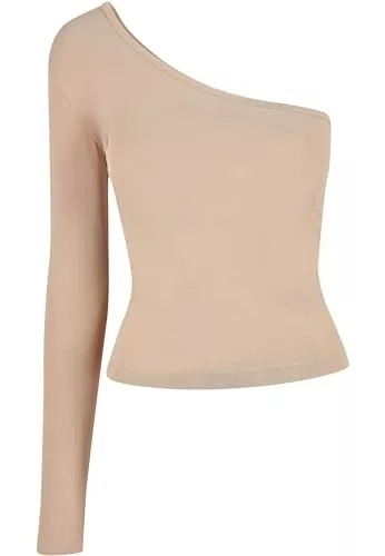 Urban Classics Langarmblusen Urban Classics Damen Ladies Asymmetric Longsleeve T-Shirt