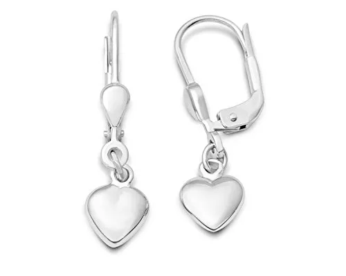 MIORE Schmuck Miore Kinder Ohrringe 925 Sterling Silber Herz Klapbügel MSM202EK