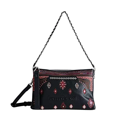 Desigual Taschen & Rucksäcke Desigual Damen bols_regasita dortmund pu Across Body Bag, Schwarz, Einheitsgröße EU