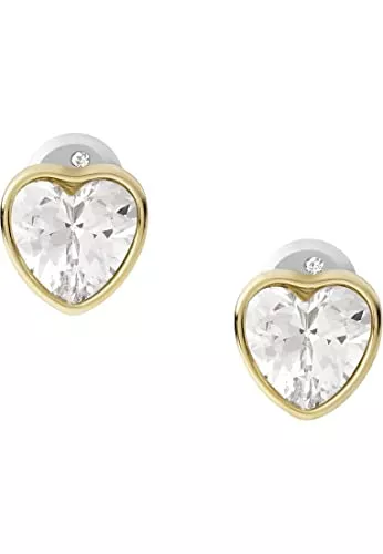 Fossil Schmuck Fossil Ohrringe Für Frauen Sutton, L: 6.5mm B: 6mm Gold-Edelstahl-Ohrringe, JF03935710