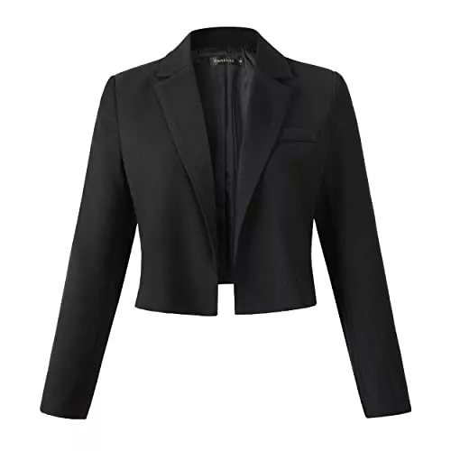 Beninos Blazer Beninos Damen-Blazerjacke mit langen Ärmeln, vorne offen, bauchfrei