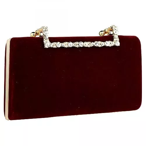 YYW Taschen & Rucksäcke YYW Damen Flanell Clutches Abendtasche Clutch Samt Handtasche Geldbörse für Frauen mit abnehmbarem Kettenriemen für Braut Hochzeit Party Abschlussball