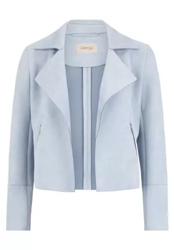 Cartoon Blazer Cartoon Damen Blazer-Jacke mit offenem Saum