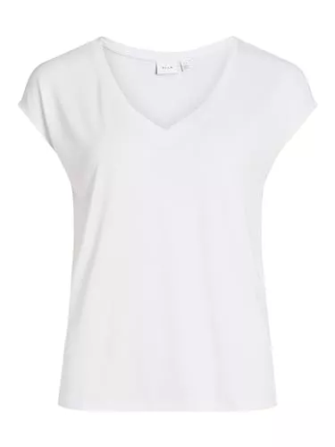 Vila Kurzarmblusen Vila Damen Vimodala V-Neck S/S Top/Su-Noos T-Shirt