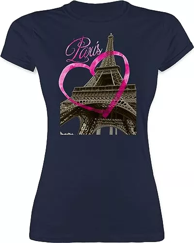 Shirtracer T-Shirts Shirtracer - Shirt Damen - Stadt und City Outfit - I Love Paris