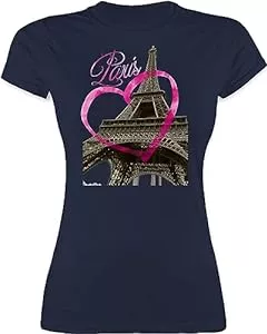 Shirtracer T-Shirts Shirtracer - Shirt Damen - Stadt und City Outfit - I Love Paris