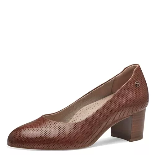 Tamaris High Heels Tamaris COMFORT Damen Pumps aus Leder mit Blockabsatz