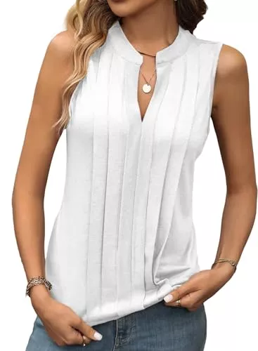 Aleumdr Tops Aleumdr Elegante Tank Top Damen Sexy Ärmelloses Shirts V Neck Sommer Oberteile Sommerblusen Tops