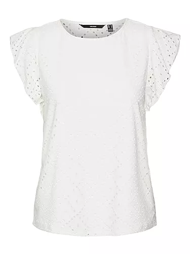 VERO MODA Ärmellose Blusen VERO MODA Damen Vmtassa Sl Frill Top Noos T-Shirt