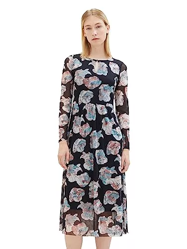 TOM TAILOR Freizeit TOM TAILOR Damen Mesh Kleid mit Muster