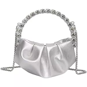 LSHAOBO Taschen & Rucksäcke LSHAOBO Plissee-Abendtasche Damen Unterarm Crossbody Wolkenform Mode Vielseitige Perlen-Clutch