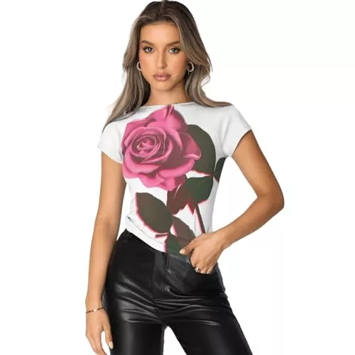 Arkim T-Shirts Arkim Backless Top Damen Y2K Rückenfreies Oberteil Sexy Oberteile Damen Umkehrbarer Stil Strassenmode Neu im Sommer Oberteile Damen