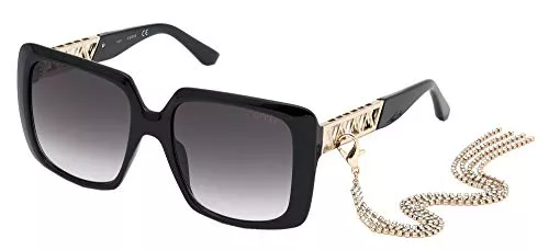 GUESS Sonnenbrillen & Zubehör Guess Damen 30 DE Sonnenbrille, schwarz (Shiny Black), 70