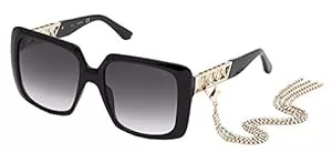 GUESS Sonnenbrillen & Zubehör Guess Damen 30 DE Sonnenbrille, schwarz (Shiny Black), 70