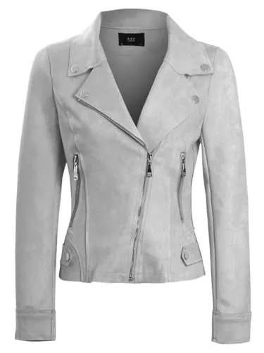 SS7 Jacken SS7 Damen aux-Veloursleder Biker Jacke