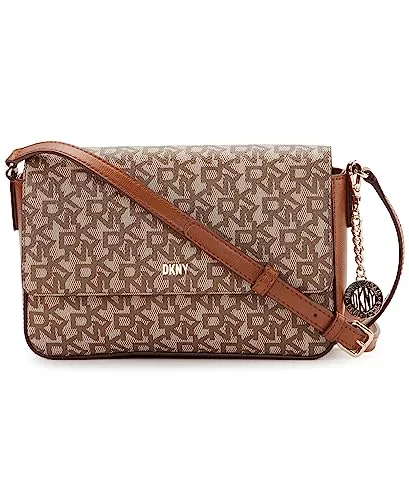 DKNY Taschen & Rucksäcke DKNY Damen Bryant-md Flap Xbody Crossbody, Chino Caramel, Einheitsgröße EU