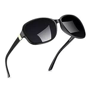 SIPHEW Sonnenbrillen & Zubehör SIPHEW Große Sonnenbrille Damen Polarisiert Vintage, Retro Design Brille mit Groß Polarisierend Verspiegelt Gläser UV400 Schutz
