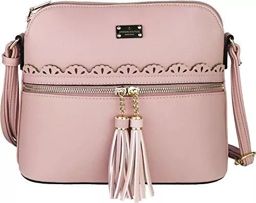 B BRENTANO Taschen & Rucksäcke B BRENTANO Vegane leichte Crossbody-Tasche mit Quasten-Akzenten, Größe M
