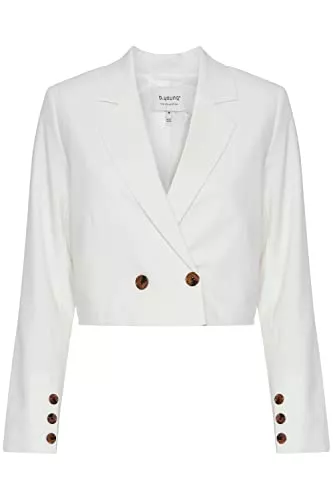 b.young Blazer b.young BYDANTA Damen Blazer Kurzblazer Jacke mit Reverskragen und Knopf Regular Fit mit Stretch