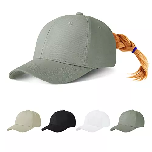 KELOYI Hüte & Mützen KELOYI Basecap Damen Outdoor Kappe Verstellbar Cap Vintage Cappy Herren Pferdeschwanz Loch Vintage Freizeit Kappe
