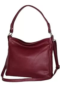 AMBRA Moda Taschen & Rucksäcke AmbraModa GL35 - Damen Handtasche Schultertasche Umhängetasche aus genarbtem Rindsleder